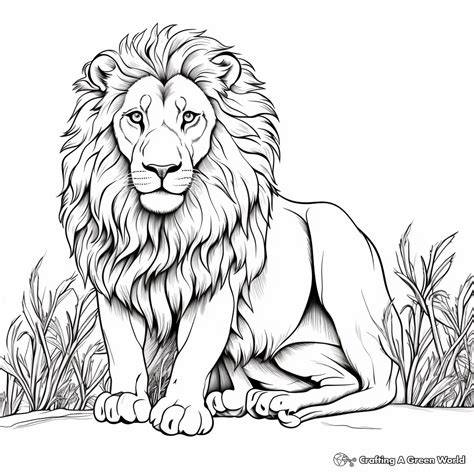 Colouring Page Lion