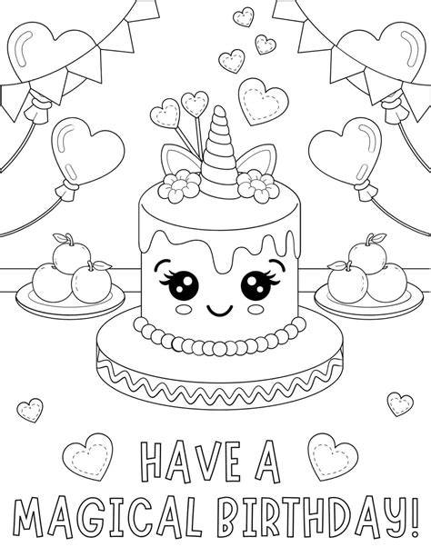 Colouring Pages Birthday