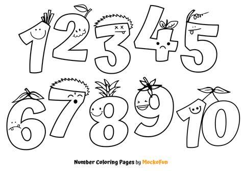 Colouring Pages Numbers 1 20