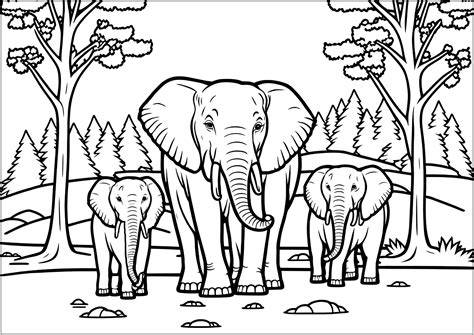 Colouring Pictures Elephant