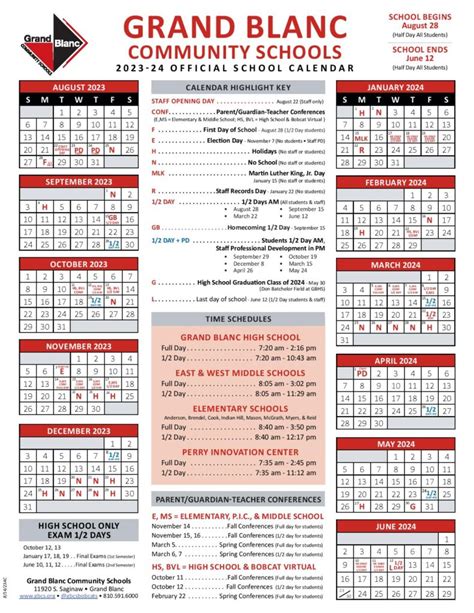 Community Schools Calendar