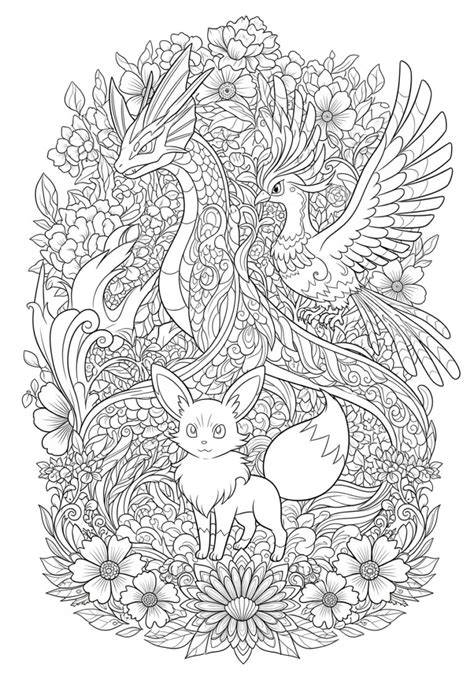 Complex Pokemon Coloring Pages For Adults