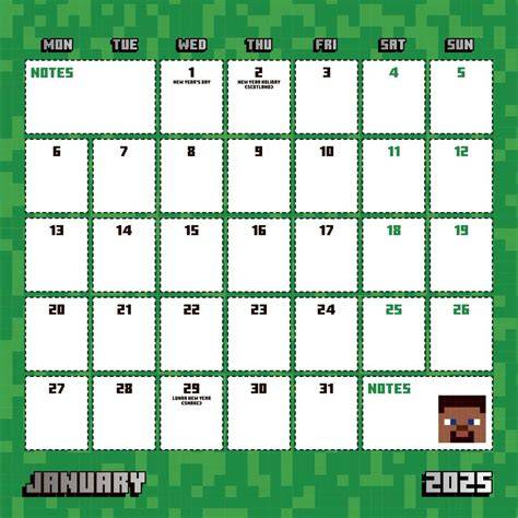 2025 minecraft calendar