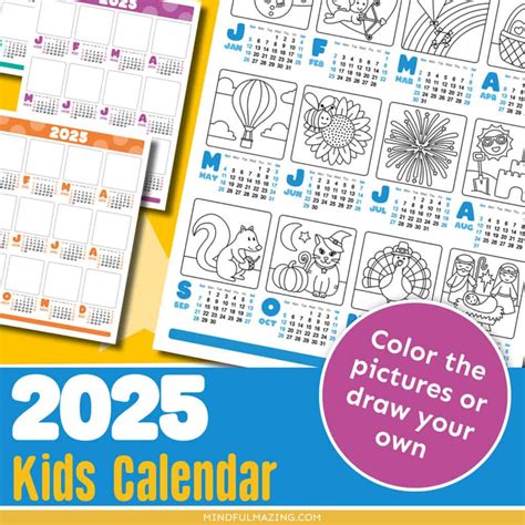 coloring calendar 2025