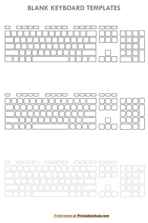 Computer Keyboard Template Printable