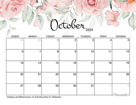 free printable october 2024 calendar