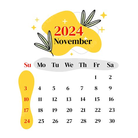november calendar 2024