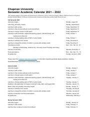 chapman academic calendar