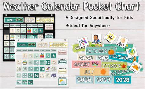 classroom calendar pocket chart