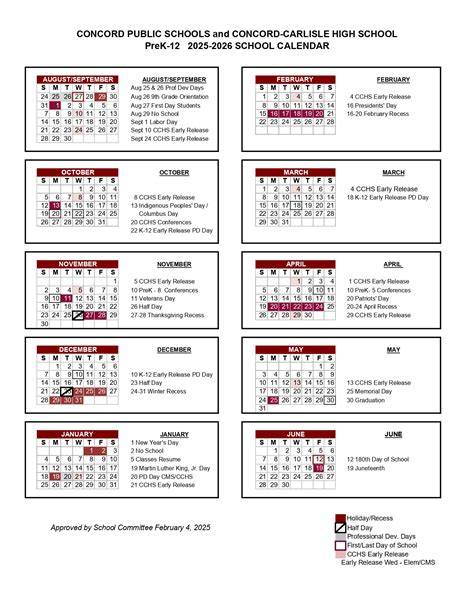 Concord Ma School Calendar