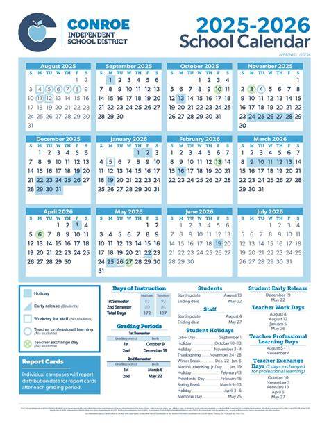 Conroe Isd School Calendar