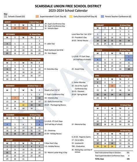 scarsdale schools calendar
