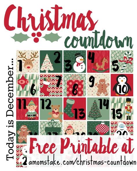 Countdown To Christmas Calendar