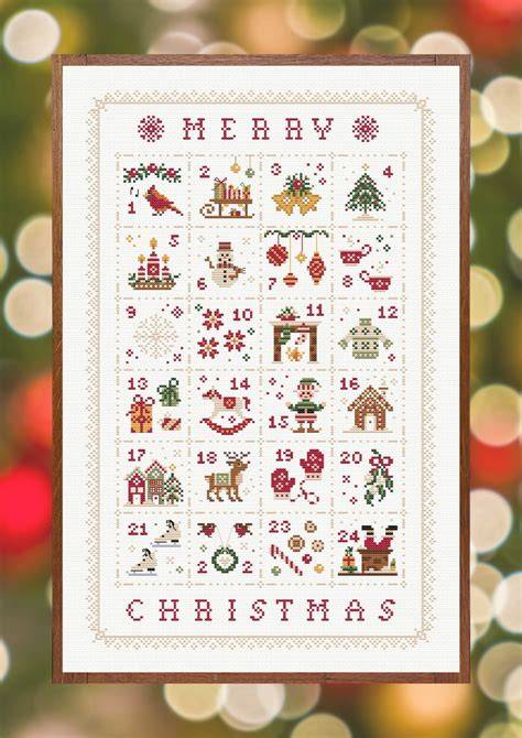 Counted Cross Stitch Advent Calendar Pattern