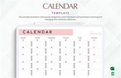 calendar template google sheets