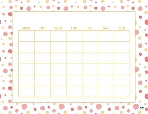 cute blank calendar