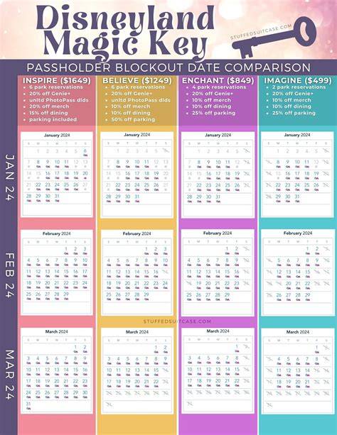 disney magic key calendar