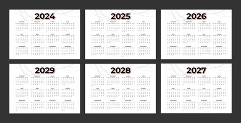 five year calendar