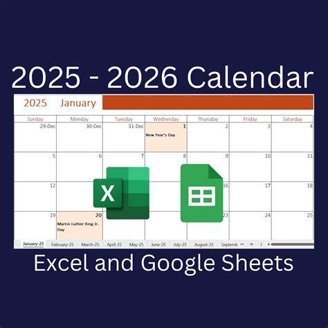 google sheets calendar template 2025
