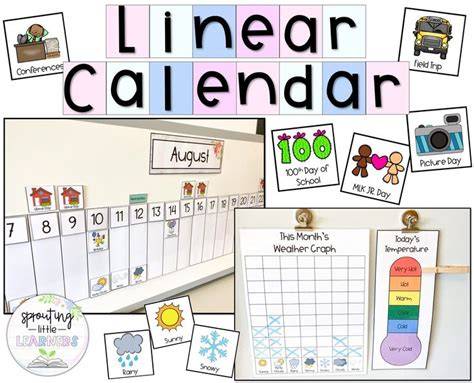 linear calendar preschool