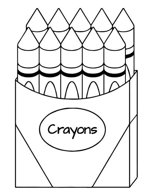 Crayons Colouring Page