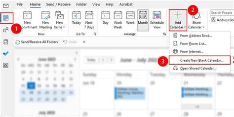 Create A New Calendar In Outlook
