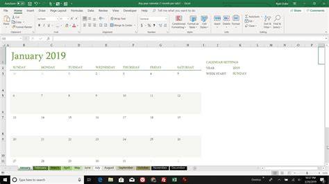 Create An Excel Calendar