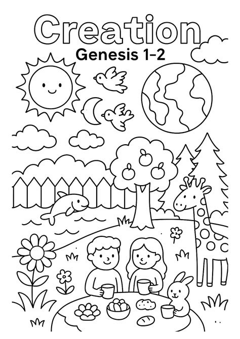 Creation Coloring Pages Printable