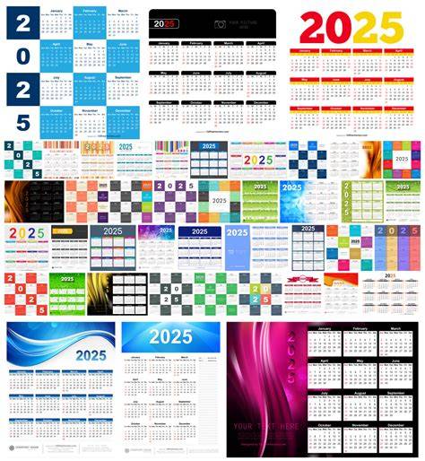 2025 calendar pages