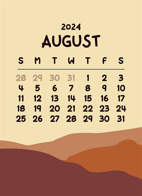 august calendar 2024