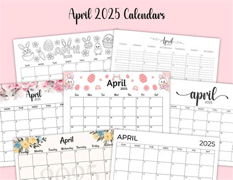 free printable april 2025 calendar
