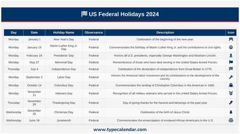 holiday calendar 2024