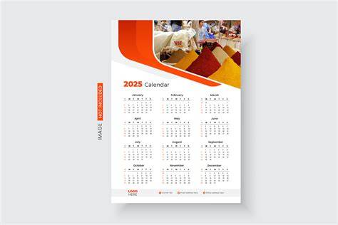 one page calendar 2025