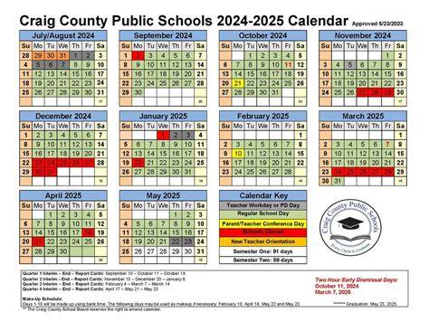 Crec Calendar 24 25