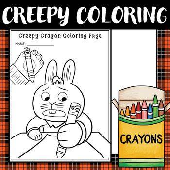 Creepy Crayon Coloring Page Printable Free