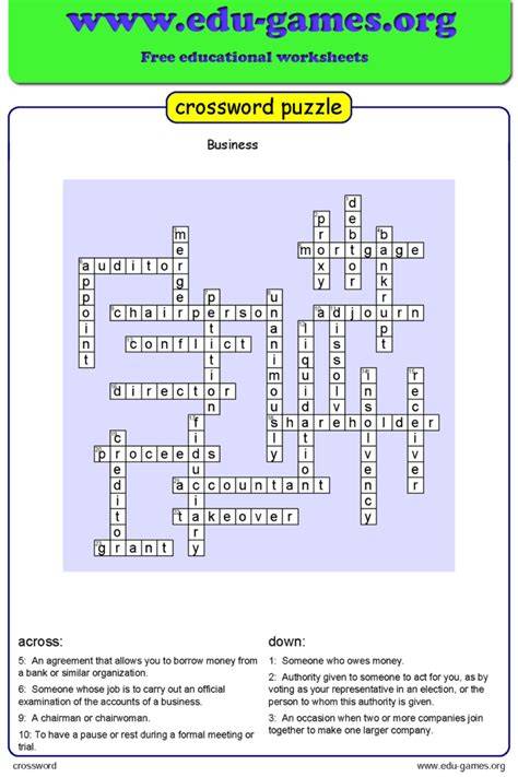 Crossword Creator Printable