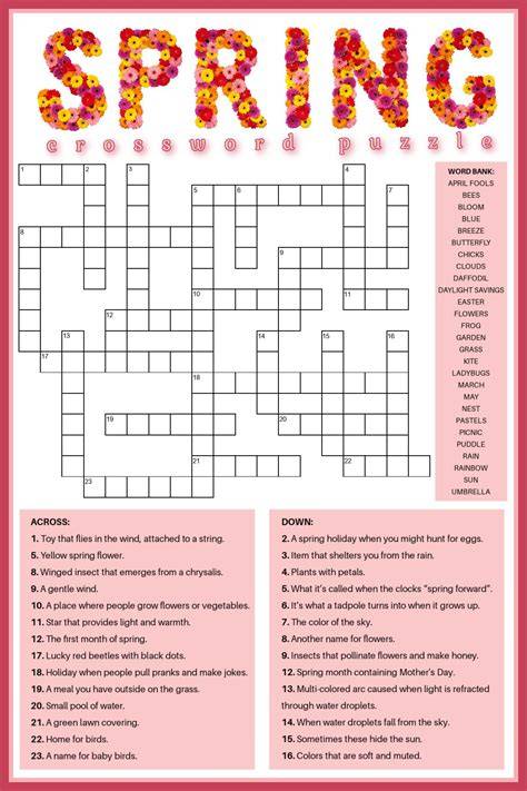 Crossword Puzzle Free Printable
