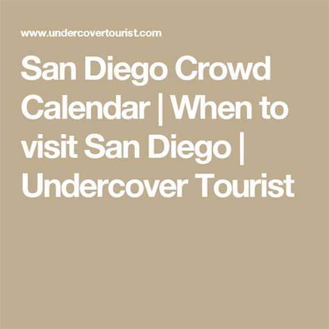 Crowd Calendar San Diego Zoo