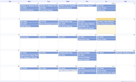 Cu Law Calendar