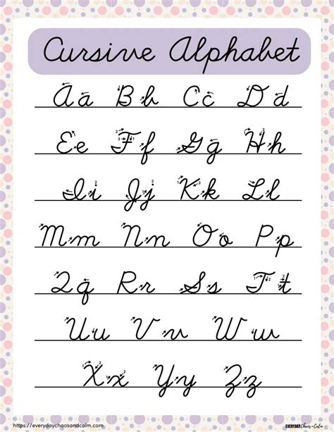 Cursive Letters Printable