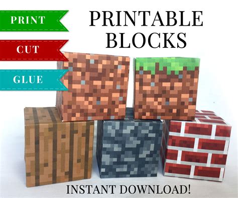 Cut Out Minecraft Printables