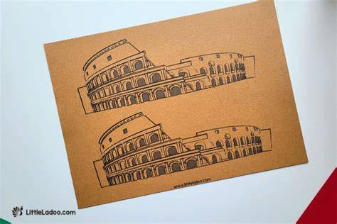 Cut Out Printable Colosseum Template