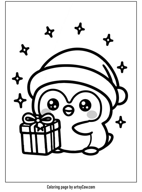 Cute Animal Christmas Coloring Pages
