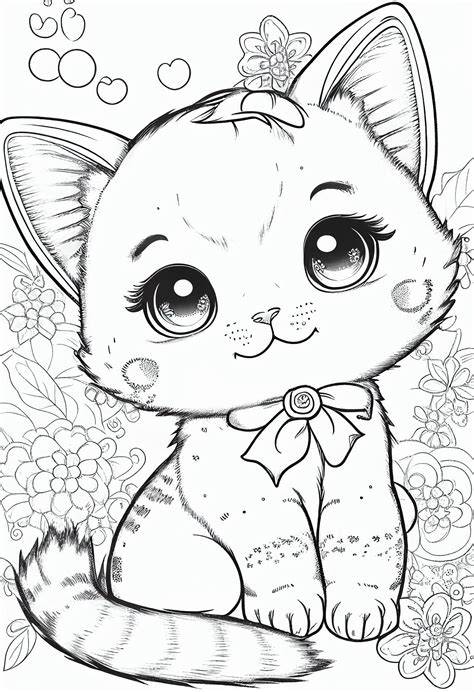 Cute Cat Coloring Pages