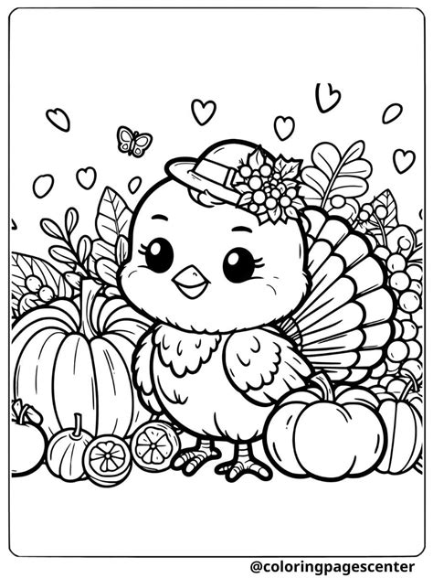Cute Coloring Pages For Thanksgiving