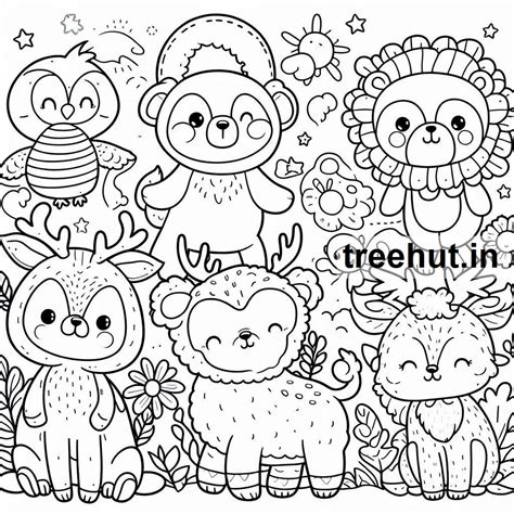 Cute Colouring Pages Of Animals