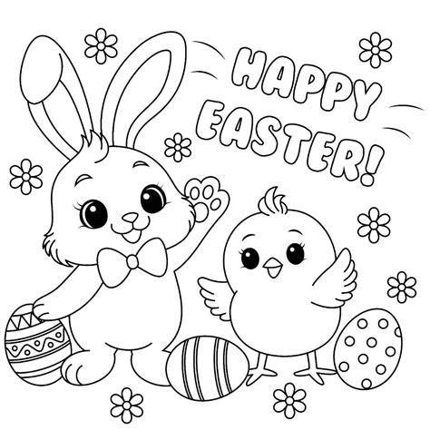 Cute Easter Coloring Page