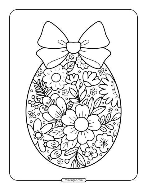 Cute Easter Egg Coloring Pages