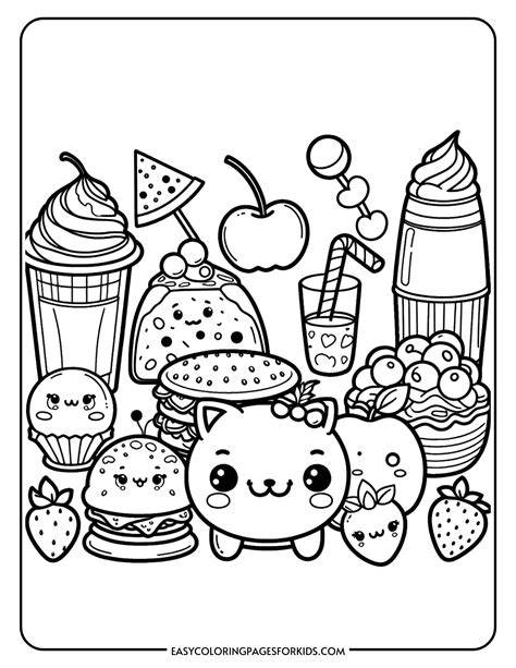 Cute Food Coloring Sheets