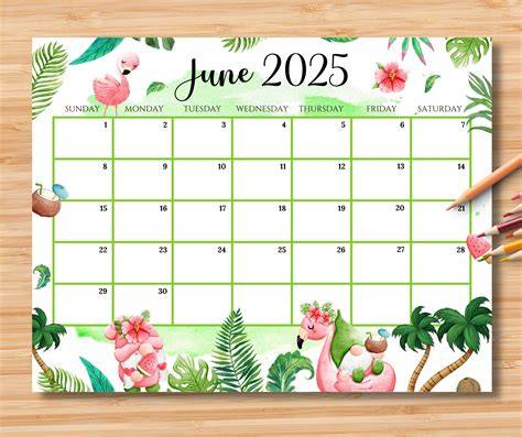 Cute June Calendar